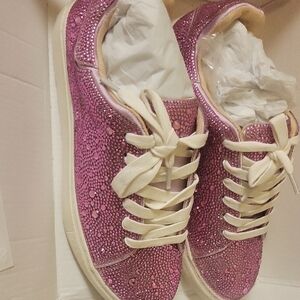 Betsey Johnson Glittering Pink Sneakers